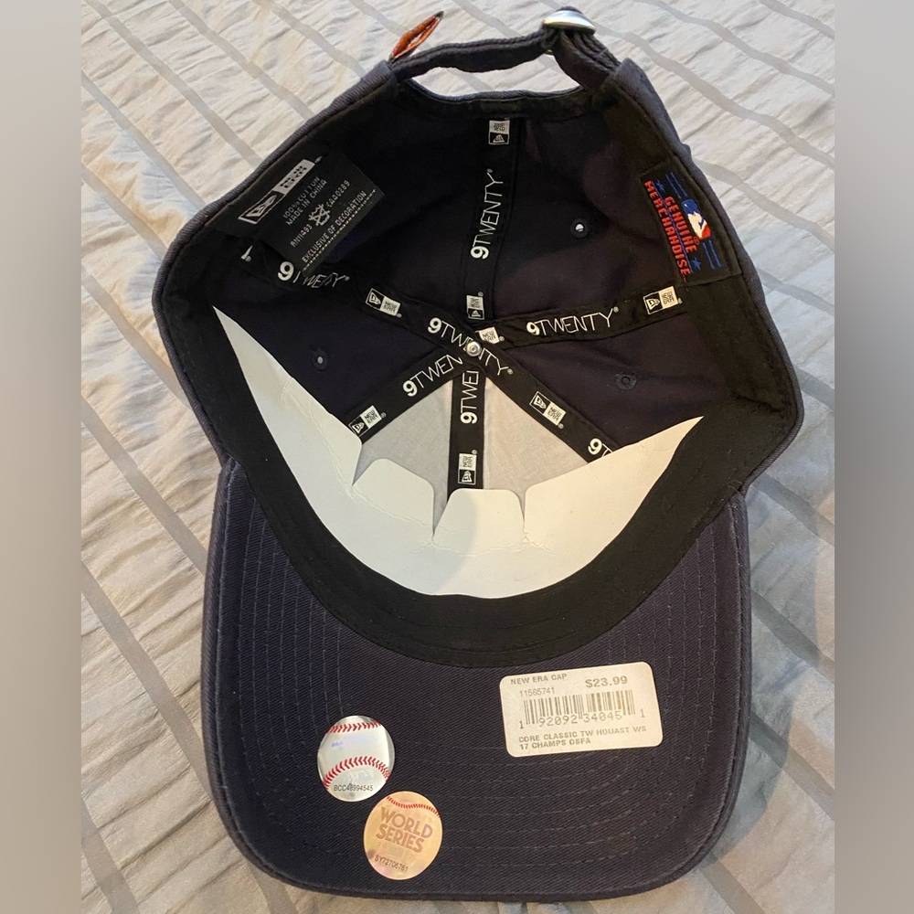 New Era Navy Blue 2017 Astros World Series Champions Hat NWT - Picture 7 of 7